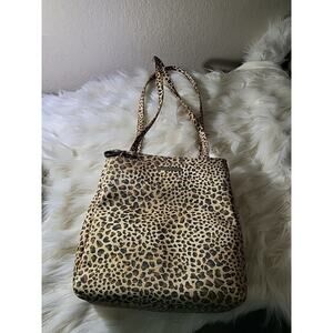 Nine West Leopard print shoulder bag with matching Coin Purse/clutch Y2K